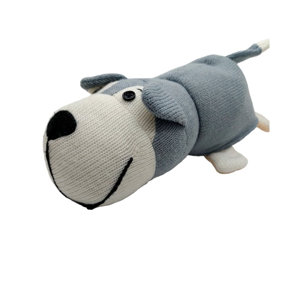 FlipaZoo Knits Polar Bear to Dog 14” Plush Stuffed Animal White Grey